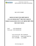 Đồ án tốt nghiệp: Khảo sát khả năng diệt khuẩn của sản phẩm GPC8TM đối với vi khuẩn Vibrio parahaemolyticus gây bệnh trên tôm thẻ chân trắng
