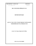 Luận văn Thạc sĩ Quản lý công: Quản lý nhà nước về chất thải rắn trên địa bàn thành phố Kon Tum, tỉnh Kon Tum