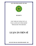 Luận án Tiến sĩ Nông nghiệp: Phát triển hệ thống thủy lợi phục vụ sản xuất nông nghiệp trên địa bàn tỉnh Nam Định