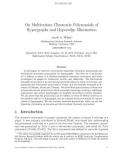 Báo cáo toán học: On Multivariate Chromatic Polynomials of Hypergraphs and Hyperedge Elimination