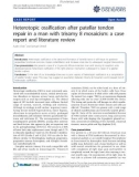 báo cáo khoa học: Heterotopic ossification after patellar tendon repair in a man with trisomy 8 mosaicism: a case report and literature review