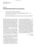 Báo cáo hóa học:  Editorial Embedded Digital Signal Processing Systems