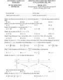 Đề thi KSCL môn Toán lớp 12 năm 2022 - 2023 có đáp án (Lần 1) - Sở GD&ĐT Thanh Hóa