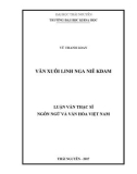 Luận văn Thạc sĩ Ngôn ngữ và Văn hóa Việt Nam: Văn xuôi Linh Nga Niê Kdam