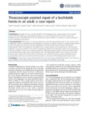 báo cáo khoa học:  Thoracoscopic-assisted repair of a bochdalek hernia in an adult: a case report