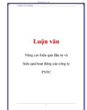 Luận văn: Nâng cao hiệu quả đầu tư và hiệu quả hoạt động của công ty PVFC