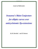 Đề tài Iwasawa’s Main Conjecture for elliptic curves over anticyclotomic Zp-extensions