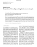 Báo cáo hóa học:  Research Article Recognition of Planar Objects Using Multiresolution Analysis