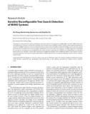 Báo cáo hóa học:   Research Article Iterative Reconﬁgurable Tree Search Detection of MIMO Systems