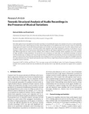 Báo cáo hóa học:   Research Article Towards Structural Analysis of Audio Recordings in the Presence of Musical Variations