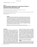 Báo cáo y học: Gene expression signatures for autoimmune disease in peripheral blood mononuclear cells