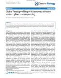 Báo cáo y học: Global fitness profiling of fission yeast deletion strains by barcode sequencing