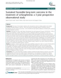 Báo cáo y học:  Sustained favorable long-term outcome in the treatment of schizophrenia: a 3-year prospective observational study