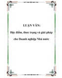 LUẬN VĂN: Đặc điểm, thưc trạng và giải pháp cho Doanh nghiệp Nhà nước