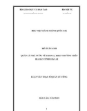 Luận văn Thạc sĩ Quản lý công: Quản lý nhà nước về thi đua, khen thưởng trên địa bàn tỉnh Gia Lai