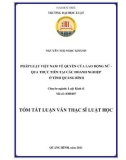 Tóm tắt Luận văn Thạc sĩ Luật Kinh tế: Pháp luật Việt Nam về quyền của lao động nữ  - qua thực tiễn tại các doanh nghiệp ở tỉnh Quảng Bình