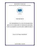 Luận văn Thạc sĩ Kinh tế: Các thành phần của cán cân thanh toán quốc tế tác động đến cân đối ngân sách nhà nước tại 10 quốc gia đang phát triển ở châu Á