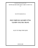 Luận văn Thạc sỹ Du lịch: Phát triển du lịch bền vững tại Hòn Tằm, Nha Trang