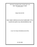 Luận văn Thạc sĩ Chính sách công: Thực hiện chính giảm nghèo bền vững tại huyện Quốc Oai, thành phố Hà Nội