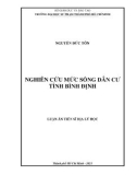 Luận án Tiến sĩ Địa lý học: Nghiên cứu mức sống dân cư tỉnh Bình Định