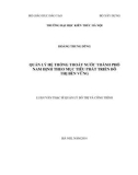 Luận văn Thạc sĩ Quản lý đô thị và công trình: Quản lý hệ thống thoát nước thành phố Nam Định theo mục tiêu phát triển đô thị bền vững