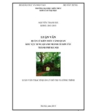Luận văn Thạc sĩ Quản lý đô thị và công trình: Quản lý kiến trúc cảnh quan Khu vực xung quanh Thành cổ Sơn Tây - Thành phố Hà Nội