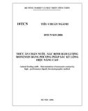 Thức ăn chăn nuôi - Xác định hàm lượng monensin bằng phương pháp sắc ký lỏng hiệu năng cao