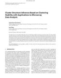 Báo cáo hóa học:  Cluster Structure Inference Based on Clustering Stability with Applications to Microarray Data Analysis