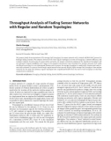 Báo cáo hóa học:   Throughput Analysis of Fading Sensor Networks with Regular and Random Topologies