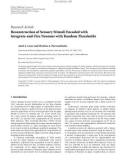 Báo cáo hóa học: Research Article Reconstruction of Sensory Stimuli Encoded with Integrate-and-Fire Neurons with Random Thresholds