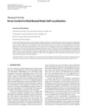 Báo cáo hóa học:  Research Article Error Control in Distributed Node Self-Localization