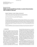 Báo cáo hóa học:  Research Article INEMO: Distributed RF-Based Indoor Location Determination with Conﬁdence Indicator