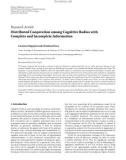 Báo cáo hóa học:  Research Article Distributed Cooperation among Cognitive Radios with Complete and Incomplete Information