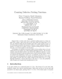 Báo cáo toán học: Counting Defective Parking Functions