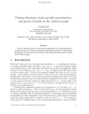 Báo cáo toán học: Parking functions, stack-sortable permutations, and spaces of paths in the Johnson graph