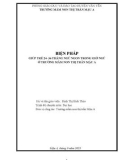 Sáng kiến kinh nghiệm Mầm non: Biện pháp giúp trẻ 24-36 tháng ngủ ngon trong hoạt động ngủ trưa ở rường mầm non thị trấn Mậu A