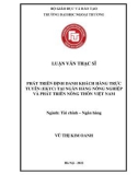 Luận văn Thạc sĩ Tài chính ngân hàng: Phát triển định danh khách hàng trực tuyến (eKYC) tại Ngân hàng Nông nghiệp và Phát triển Nông thôn Việt Nam