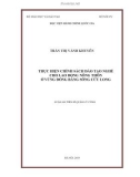 Luận án Tiến sĩ Quản lý công: Thực hiện chính sách đào tạo nghề cho lao động nông thôn ở vùng đồng bằng sông Cửu Long