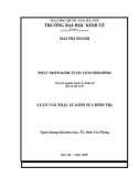 Luận văn Thạc sĩ Kinh tế chính trị: Phát triển kinh tế du lịch Ninh Bình