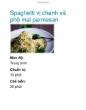 Spaghetti vị chanh và phô mai parmesan