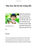 Mẹo hay khi bị côn trùng đốt