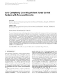 Báo cáo hóa học:   Low-Complexity Decoding of Block Turbo-Coded System with Antenna Diversity