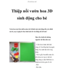 Thiệp nổi vườn hoa 3D sinh động cho bé