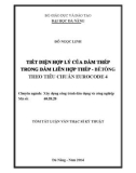 Tóm tắt luận văn thạc sĩ Kỹ thuật: Tiết diện hợp lý của dầm thép trong dầm hợp thép - bê tông theo Eurocode 4