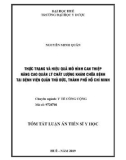 Tóm tắt Luận án tiến sĩ Y học: Thực trạng và hiệu quả mô hình can thiệp nâng cao quản lý chất lượng khám chữa bệnh tại Bệnh viện quận Thủ Đức, thành phố Hồ Chí Minh