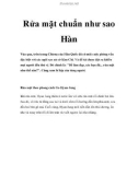 Rửa mặt chuẩn như sao Hàn