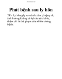 Phát bệnh sau ly hôn