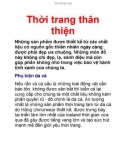 Thời trang cực kì thân thiện