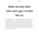 Bánh rán mặn chấm mắm chua ngọt với nhân thịt xay