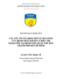 Luận văn Thạc sĩ Quản trị kinh doanh: Các yếu tố tác động đến sự hài lòng của bệnh nhân khám và điều trị ngoại trú tại Bệnh viện quận Thủ Đức thành phố Hồ Chí Minh